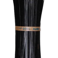 MAZZETTO da 1000 pz LACCETTO ANIMA in FERRO 10 cm RIVESTIMENTO in PLASTICA Colore NERO