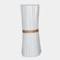 MAZZETTO da 1000 pz LACCETTO ANIMA in FERRO 10 cm RIVESTIMENTO in PLASTICA Colore BIANCO