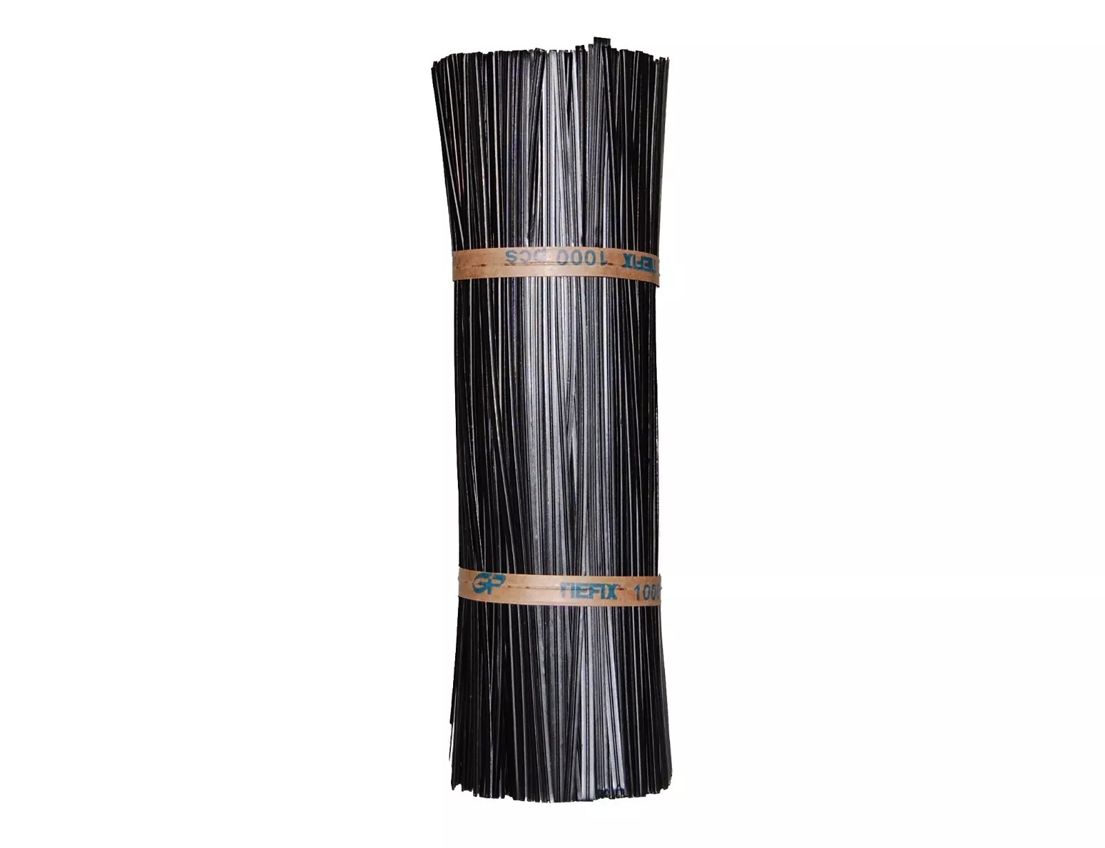 MAZZETTO da 1000 pz LACCETTO ANIMA in FERRO 15 cm RIVESTIMENTO in PLASTICA Colore NERO