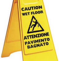 PANNELLO di PERICOLO PAVIMENTO BAGNATO in PLASTICA